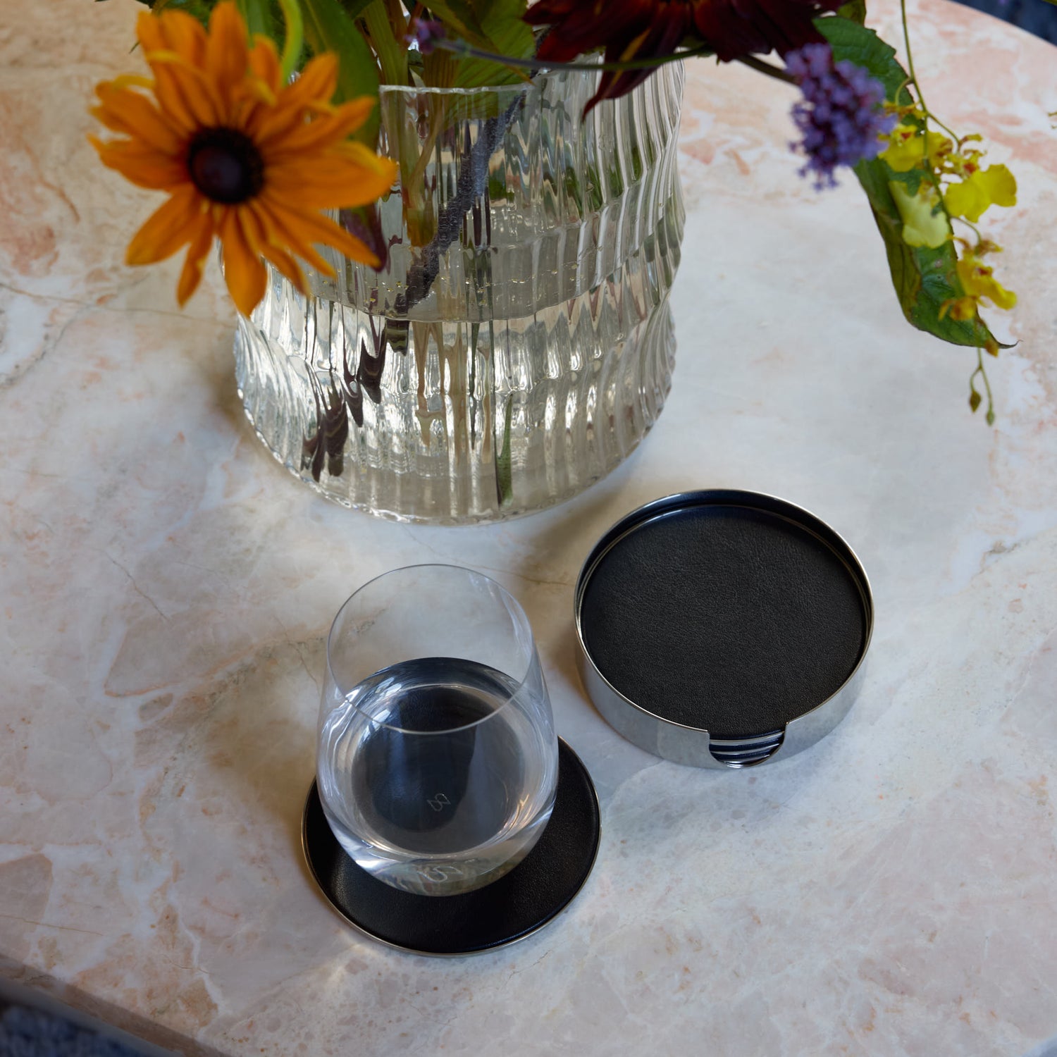 Glass Coaster Set 4-P