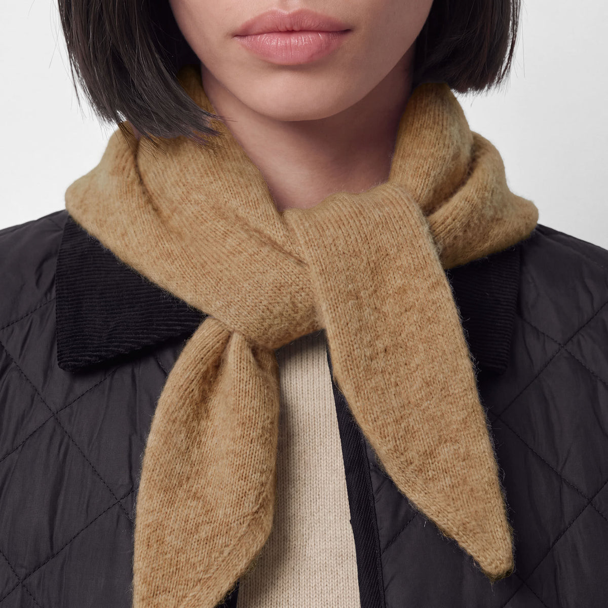 Brushed Cashmere Triangle Scarf