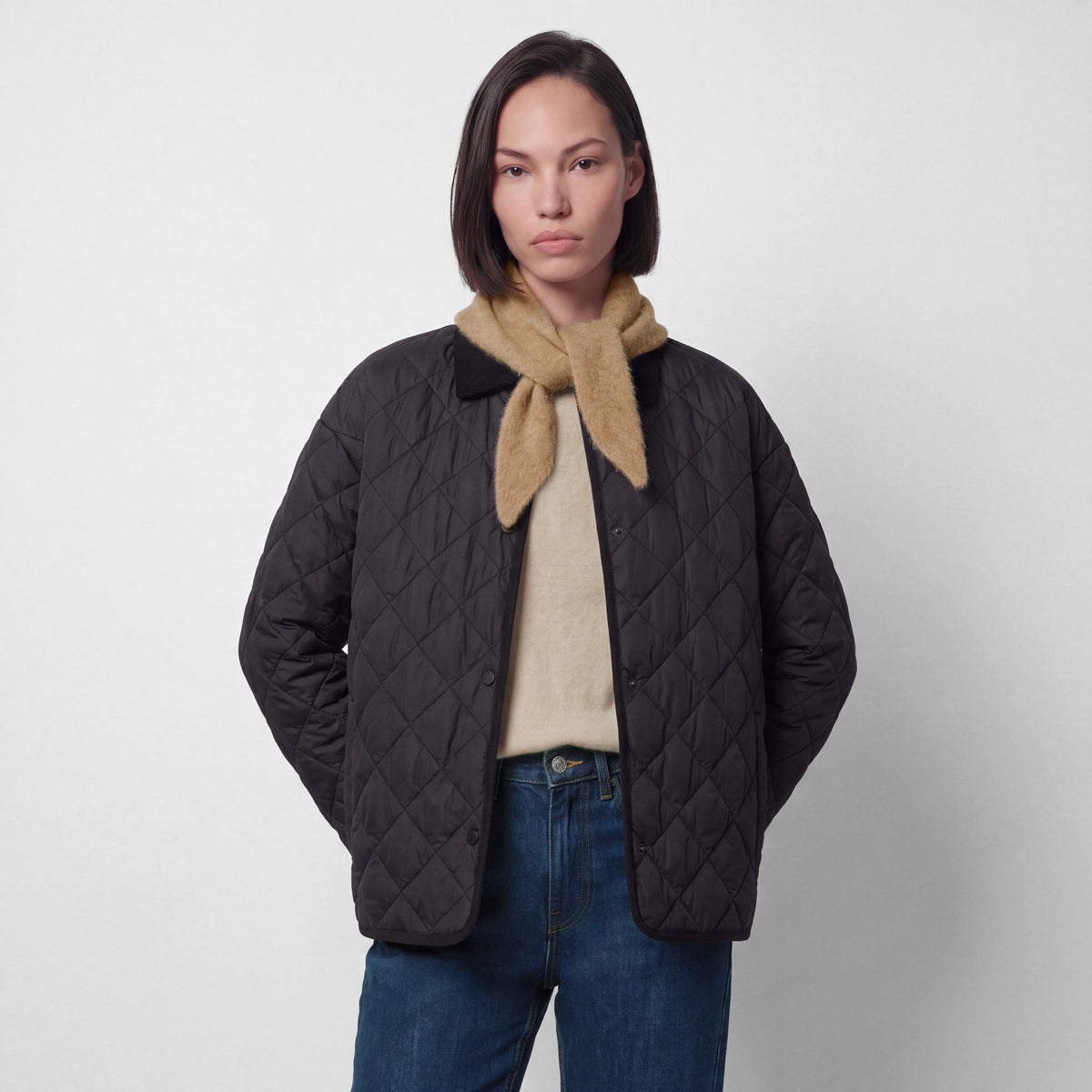 Brushed Cashmere Triangle Scarf