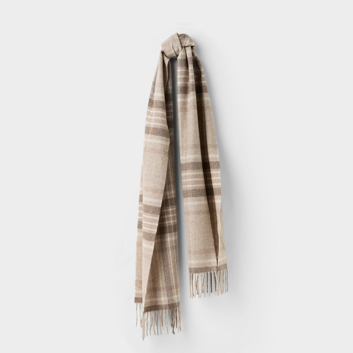 Checked Wool-Cashmere Scarf