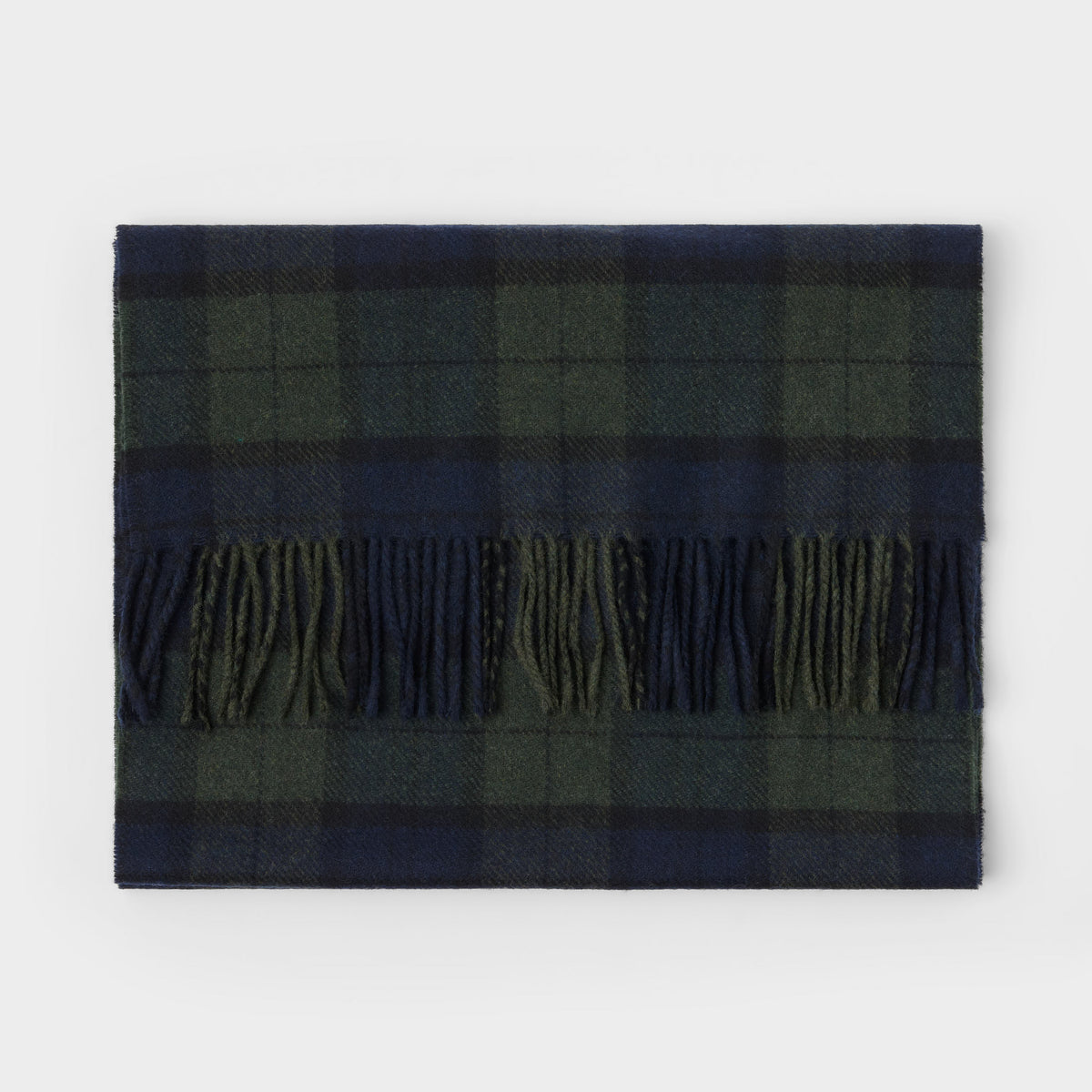 Checked Wool-Cashmere Scarf