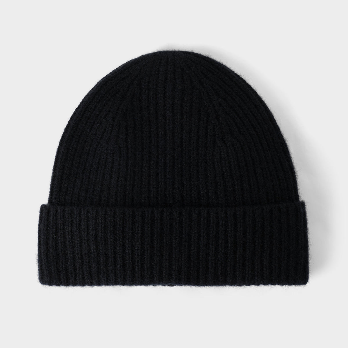 Classic Ribbed Cashmere Beanie