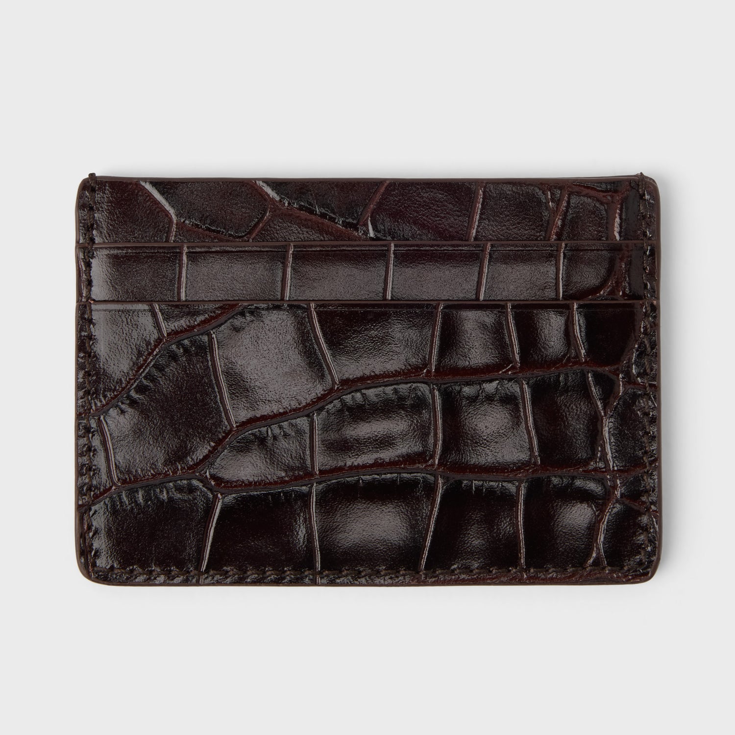 Croco Leather Card Holder