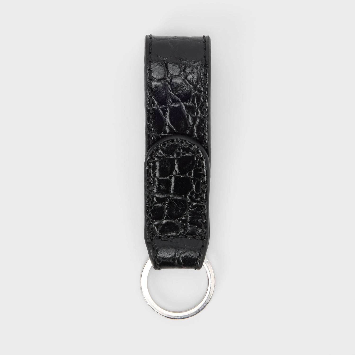 Croco Leather Key Ring