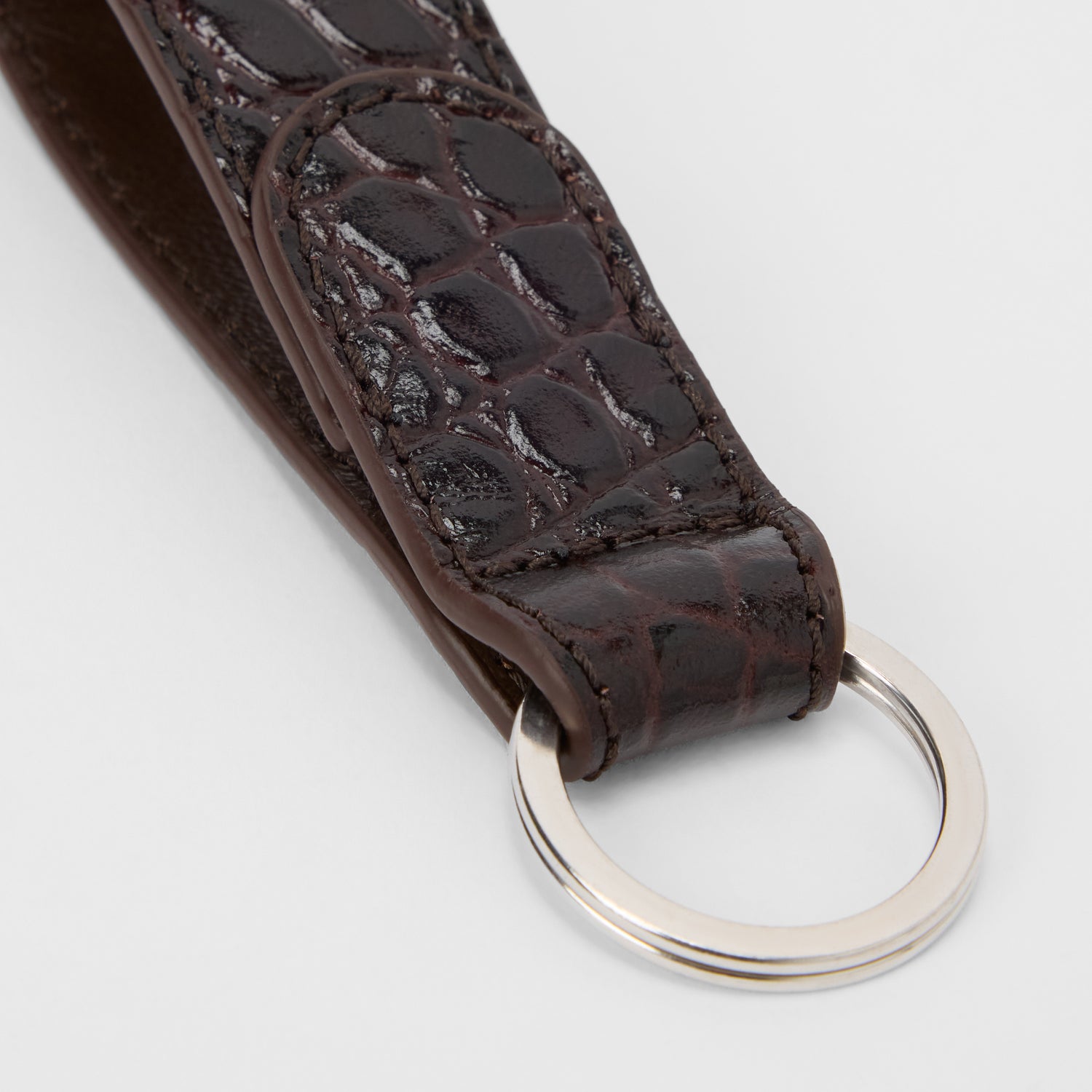 Croco Leather Key Ring