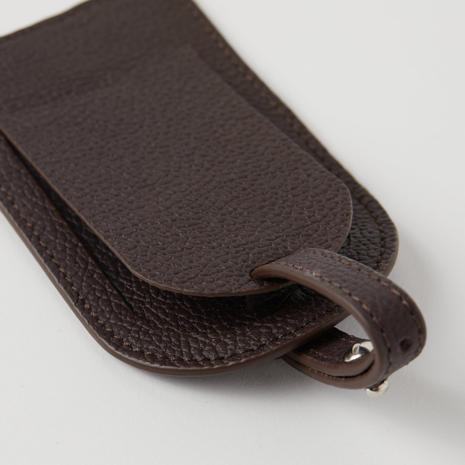 Full-Grain Leather Luggage Tag
