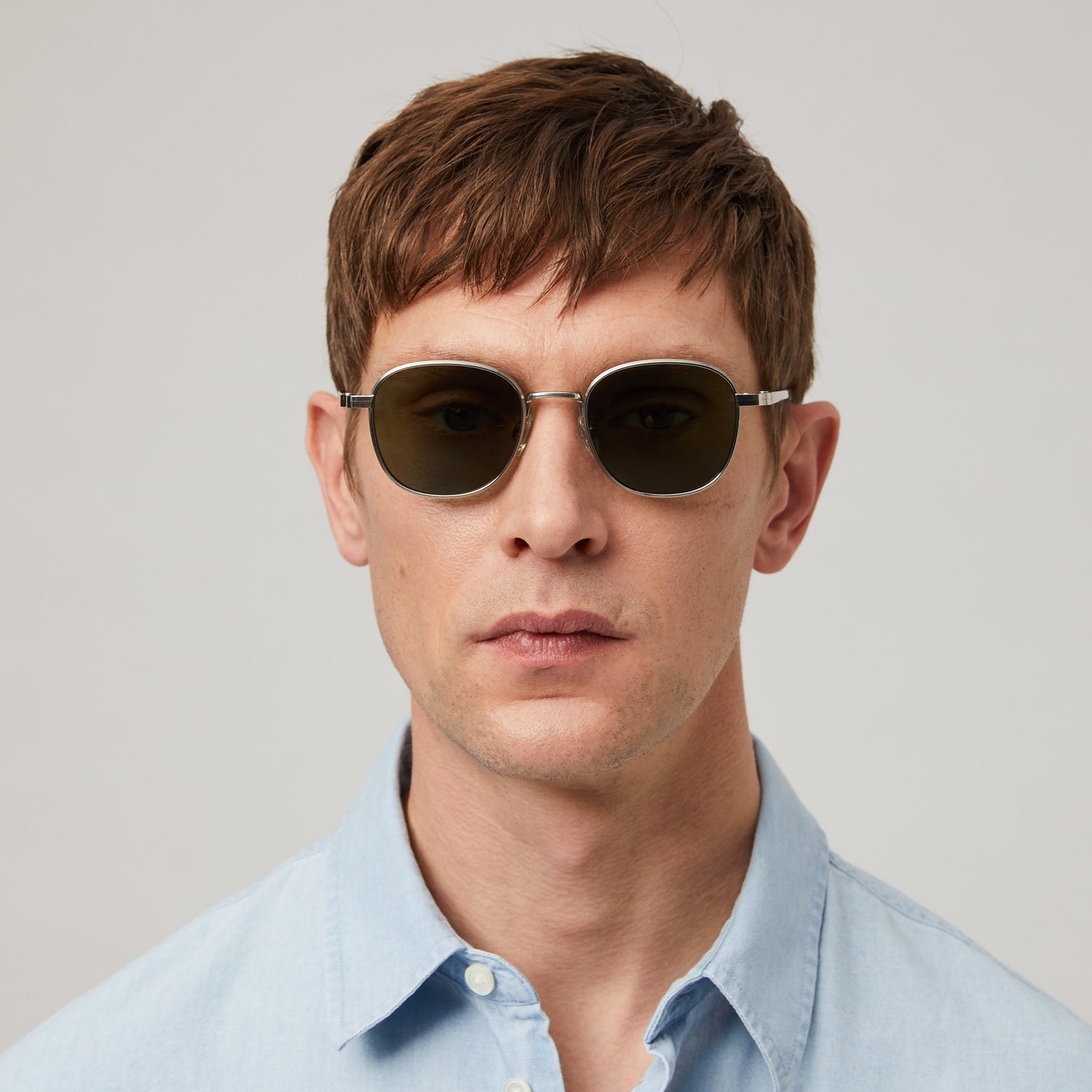 Palmarola Square Titanium Sunglasses