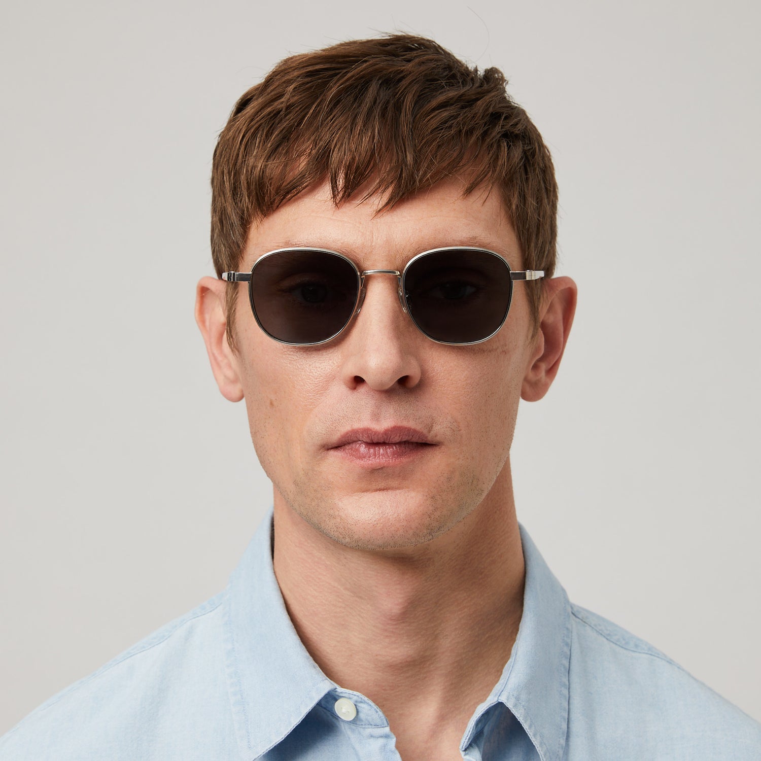 Palmarola Square Titanium Sunglasses