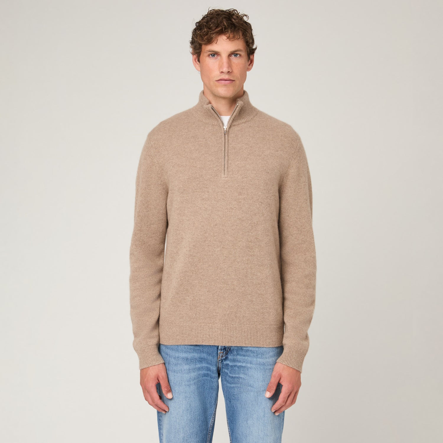 Men's Cashmere Half Zip Sweater