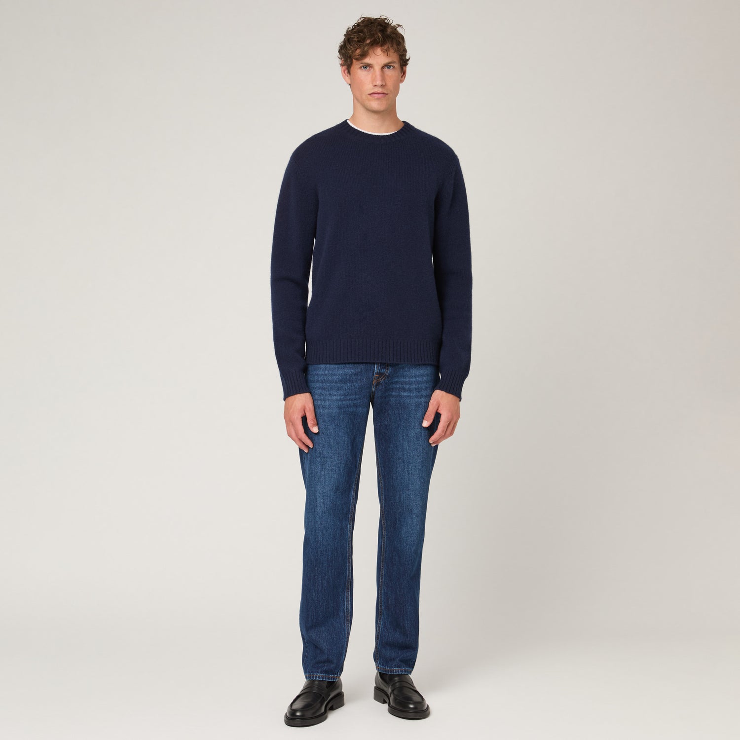 Men's Heavy Cashmere Crewneck Sweater