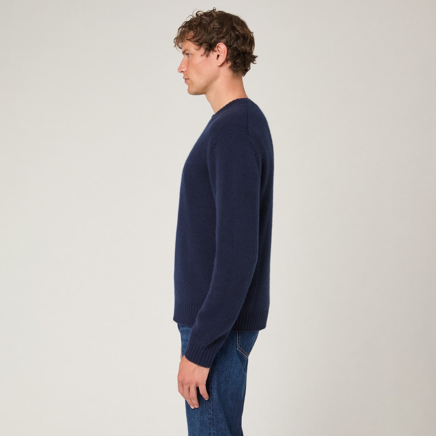 Men's Heavy Cashmere Crewneck Sweater