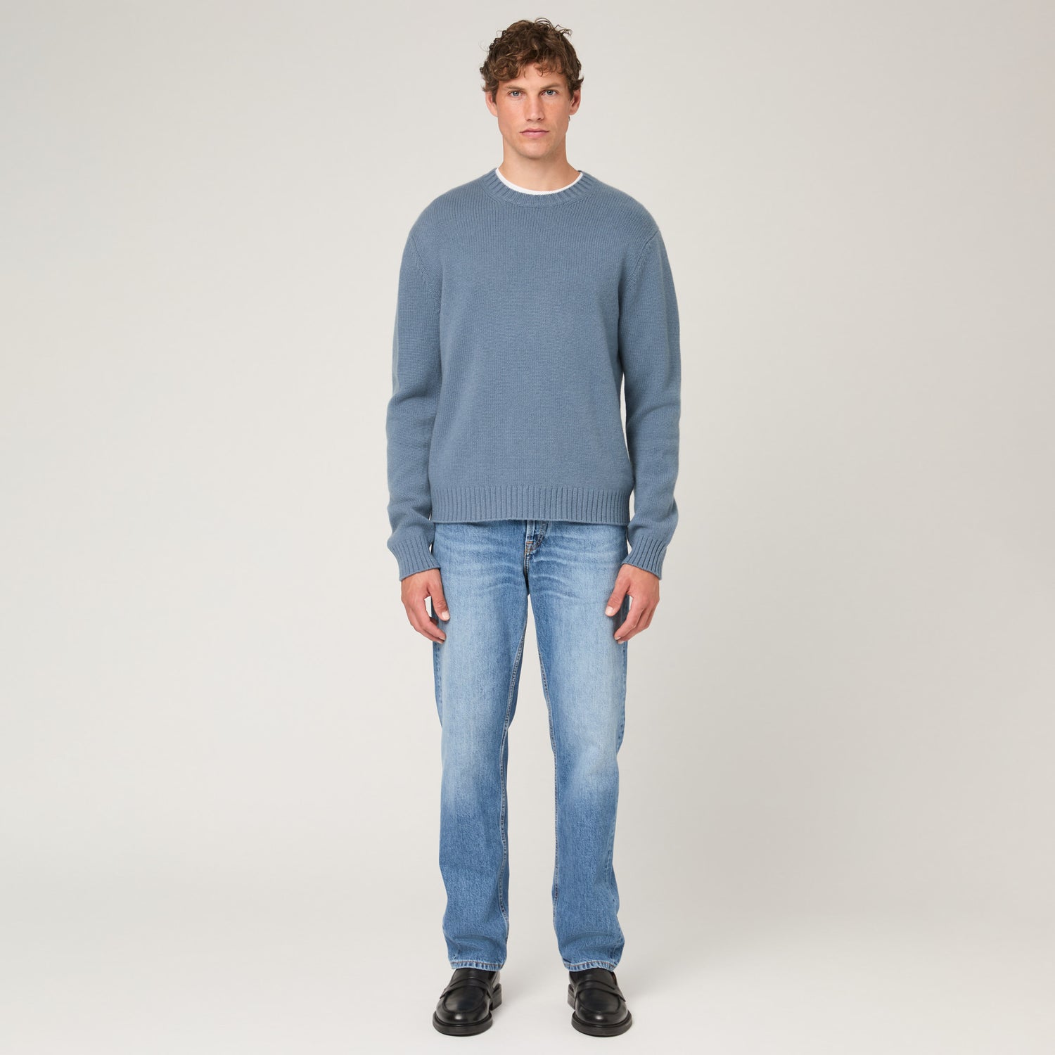 Men's Heavy Cashmere Crewneck Sweater