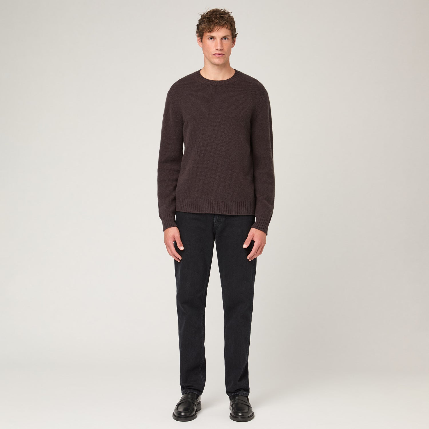 Men's Heavy Cashmere Crewneck Sweater