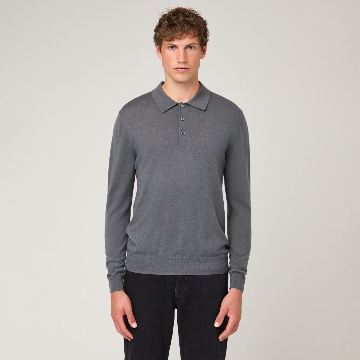 Men's Merino Long Sleeve Polo