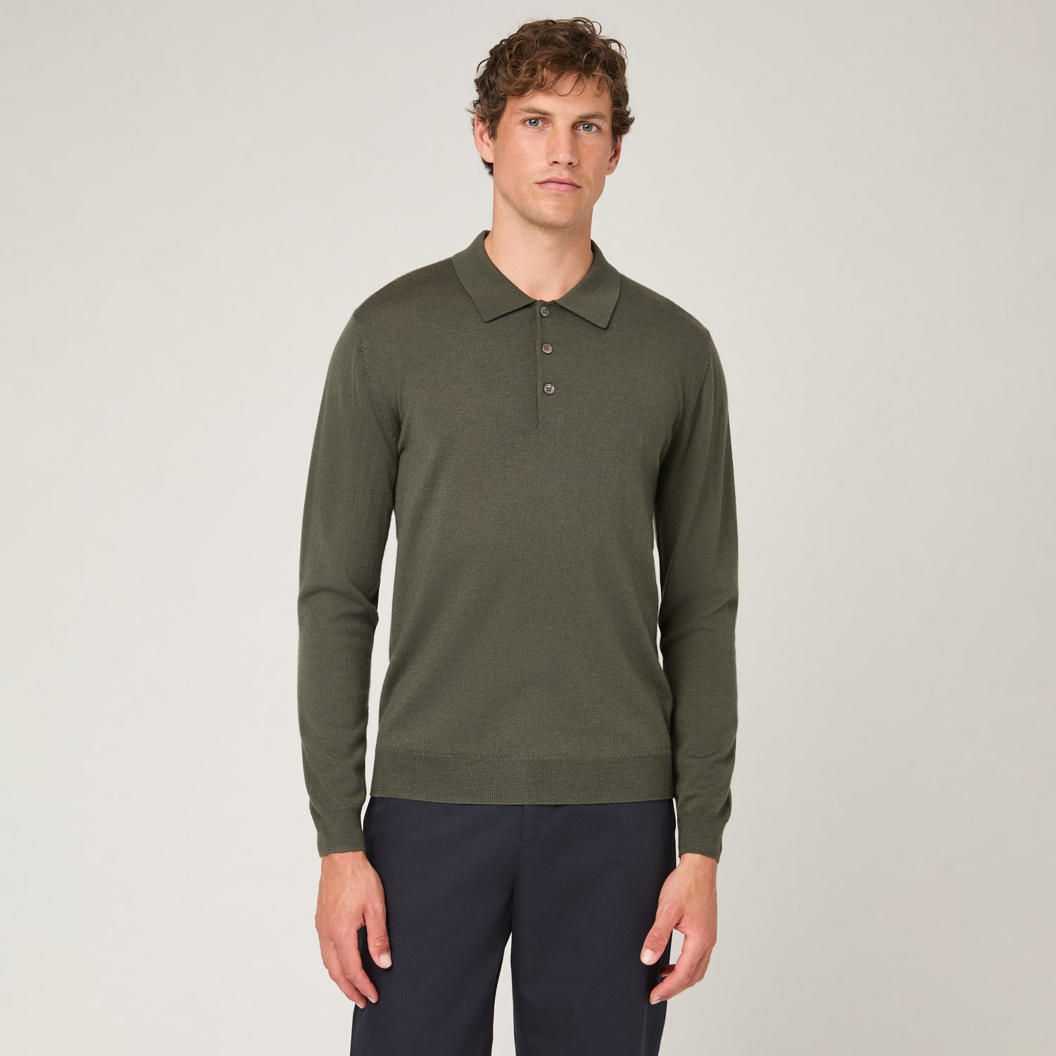 Men's Merino Long Sleeve Polo