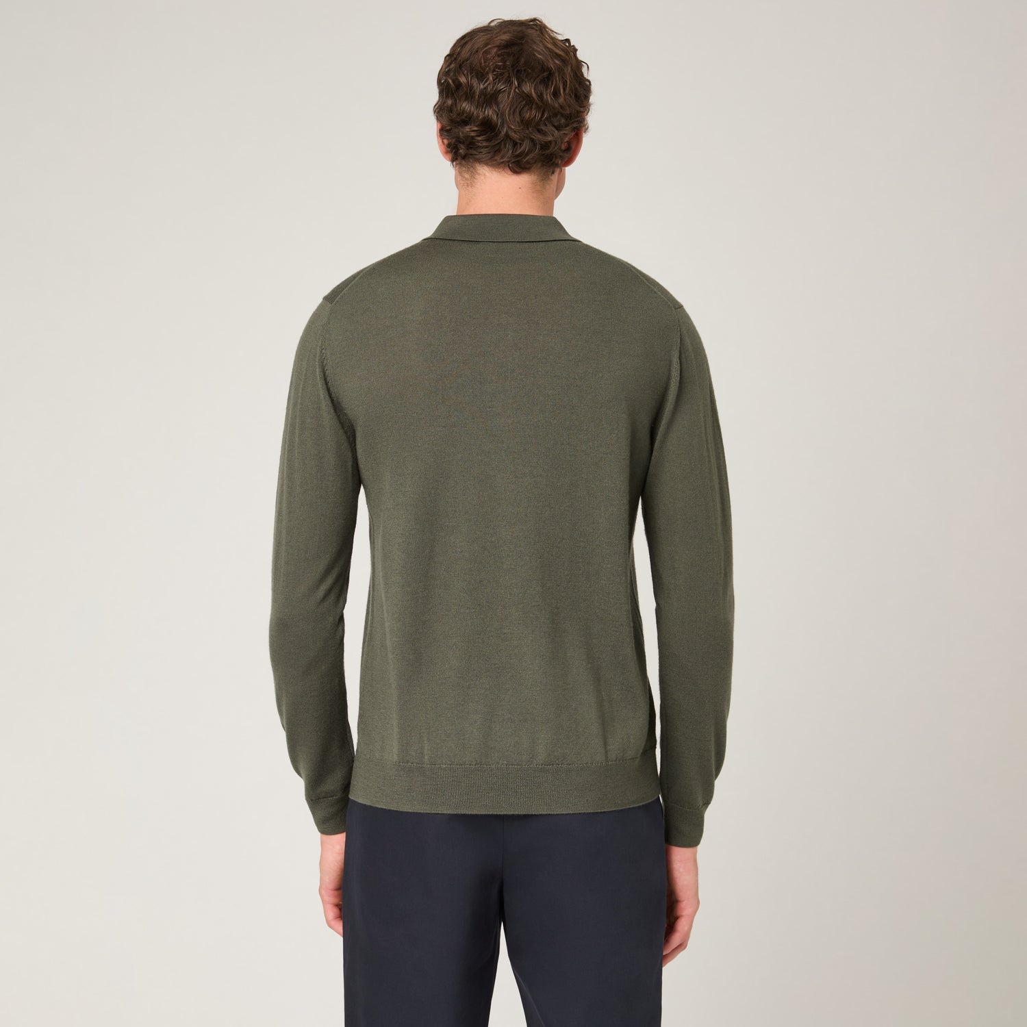 Men's Merino Long Sleeve Polo