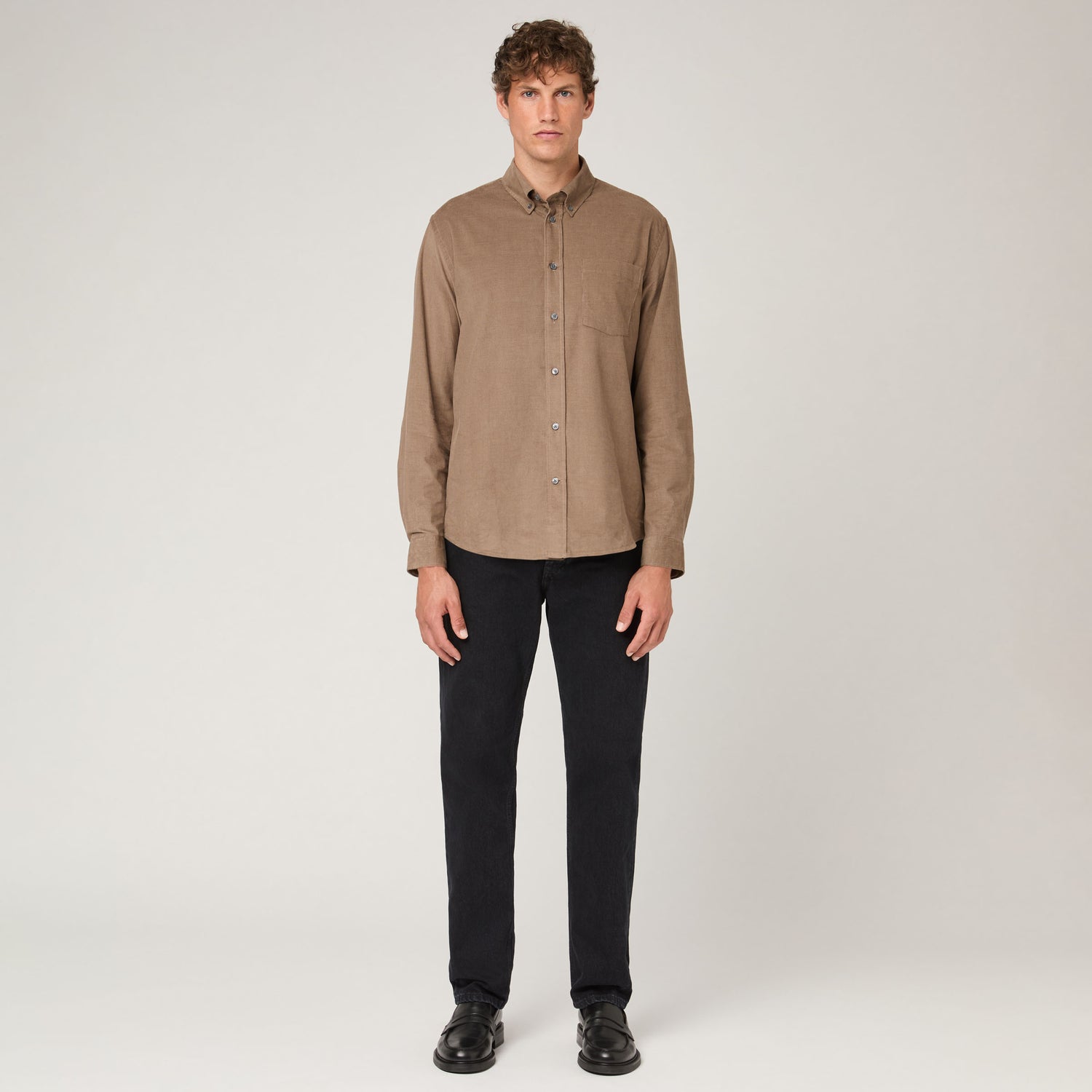 Men's Relaxed Button Down Corduroy Shirt