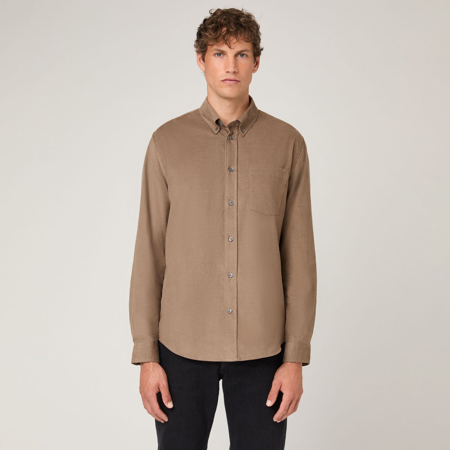 Men's Relaxed Button Down Corduroy Shirt