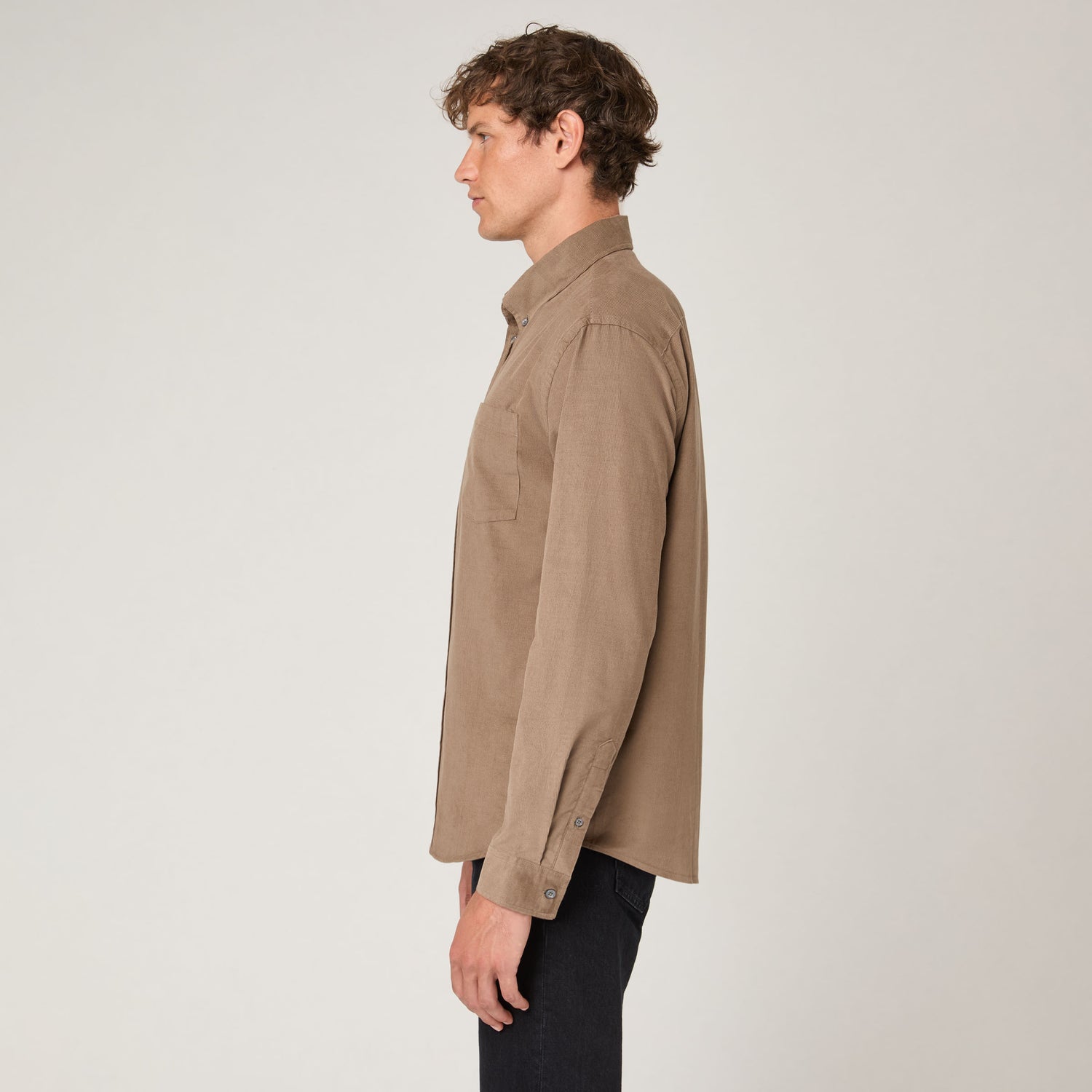 Men's Relaxed Button Down Corduroy Shirt