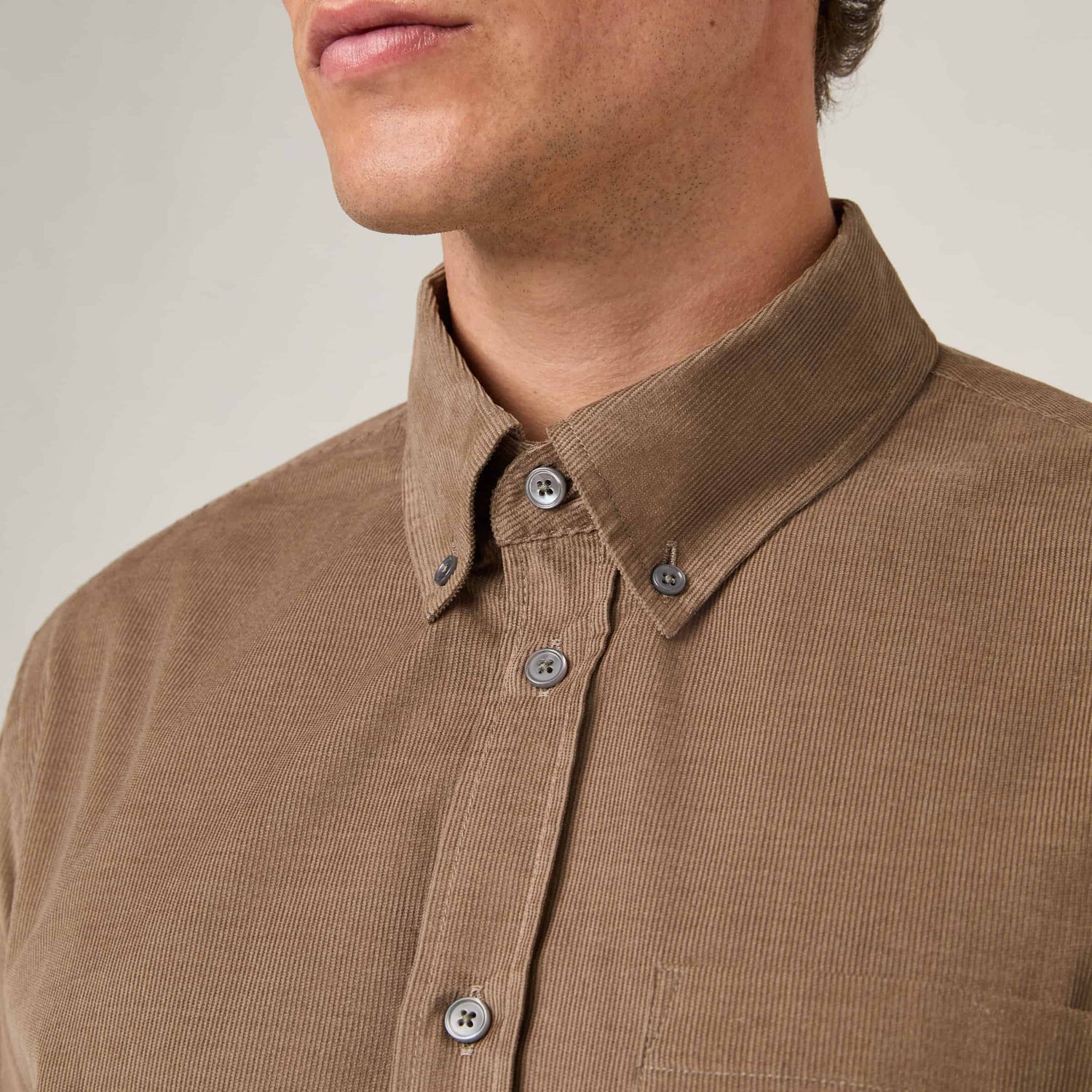 Men's Relaxed Button Down Corduroy Shirt