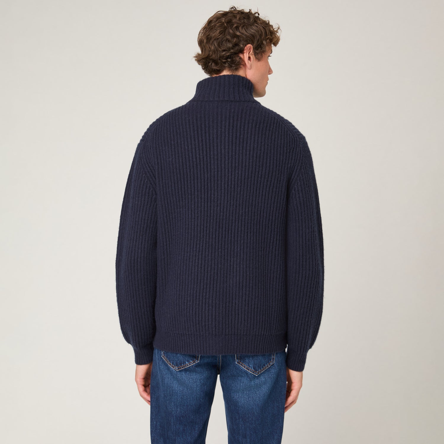 Men's Wool-Cashmere Zip Cardigan