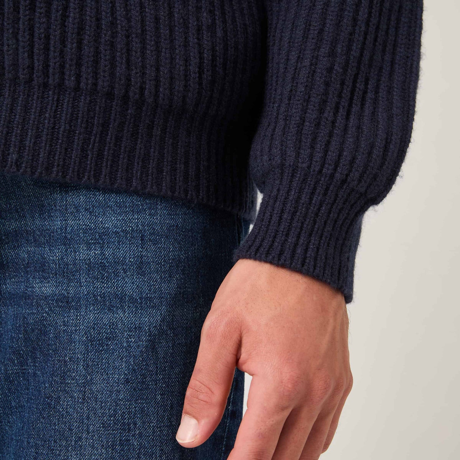 Men's Wool-Cashmere Zip Cardigan