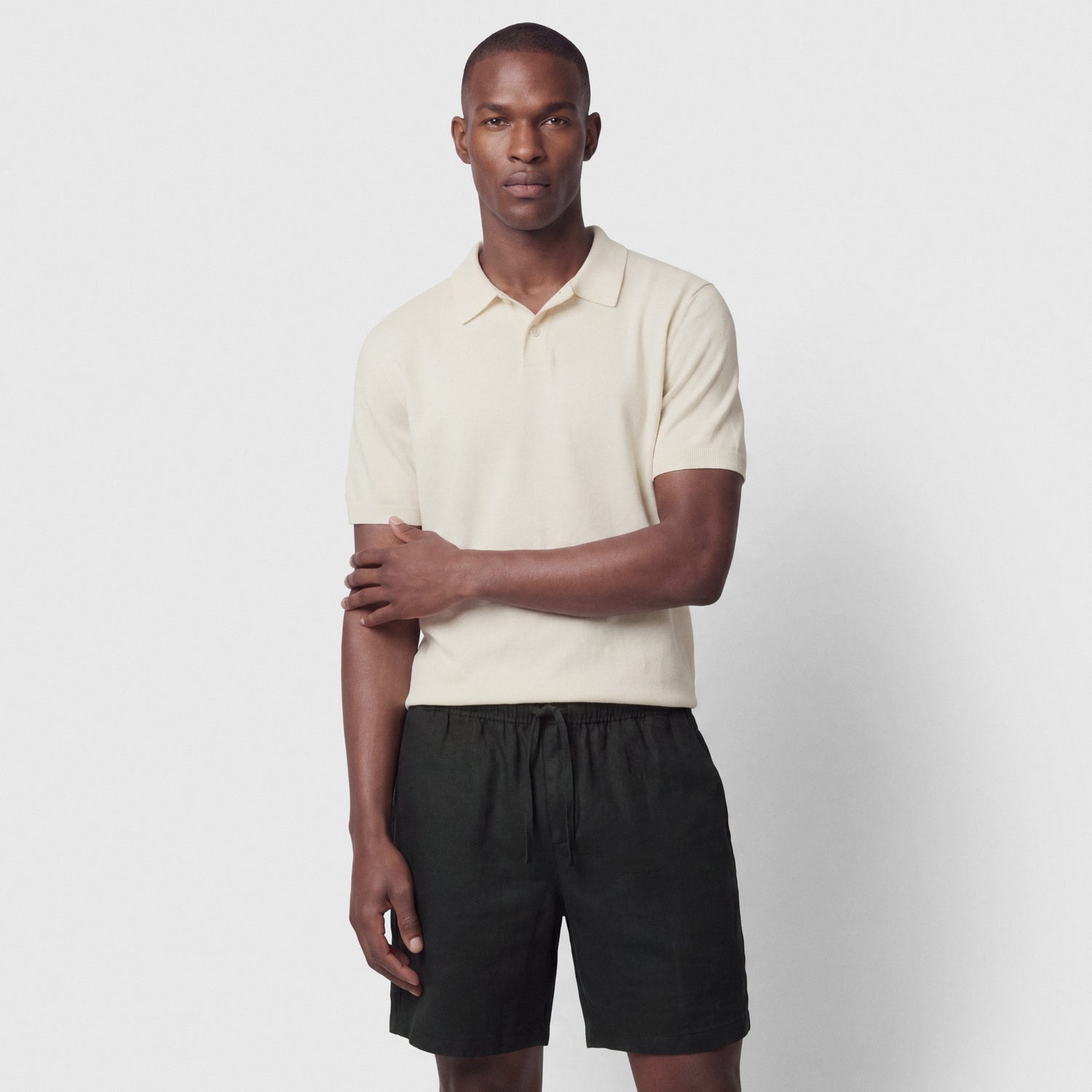 Men's Cashmere-Cotton Boucle Polo