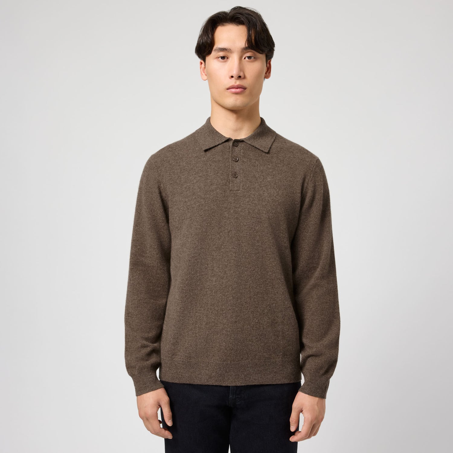 Men's Cashmere Polo Sweater