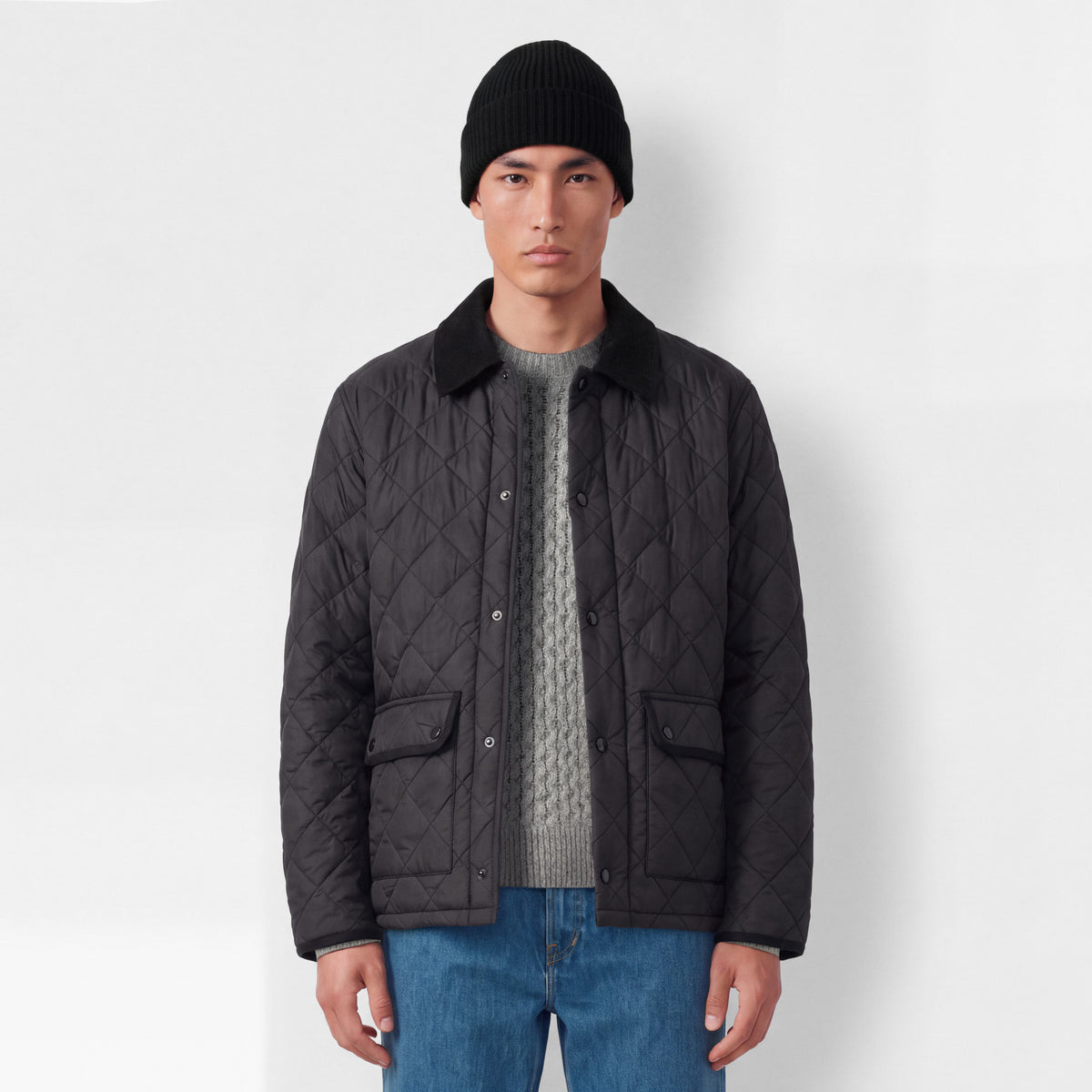 Classic Ribbed Cashmere Beanie