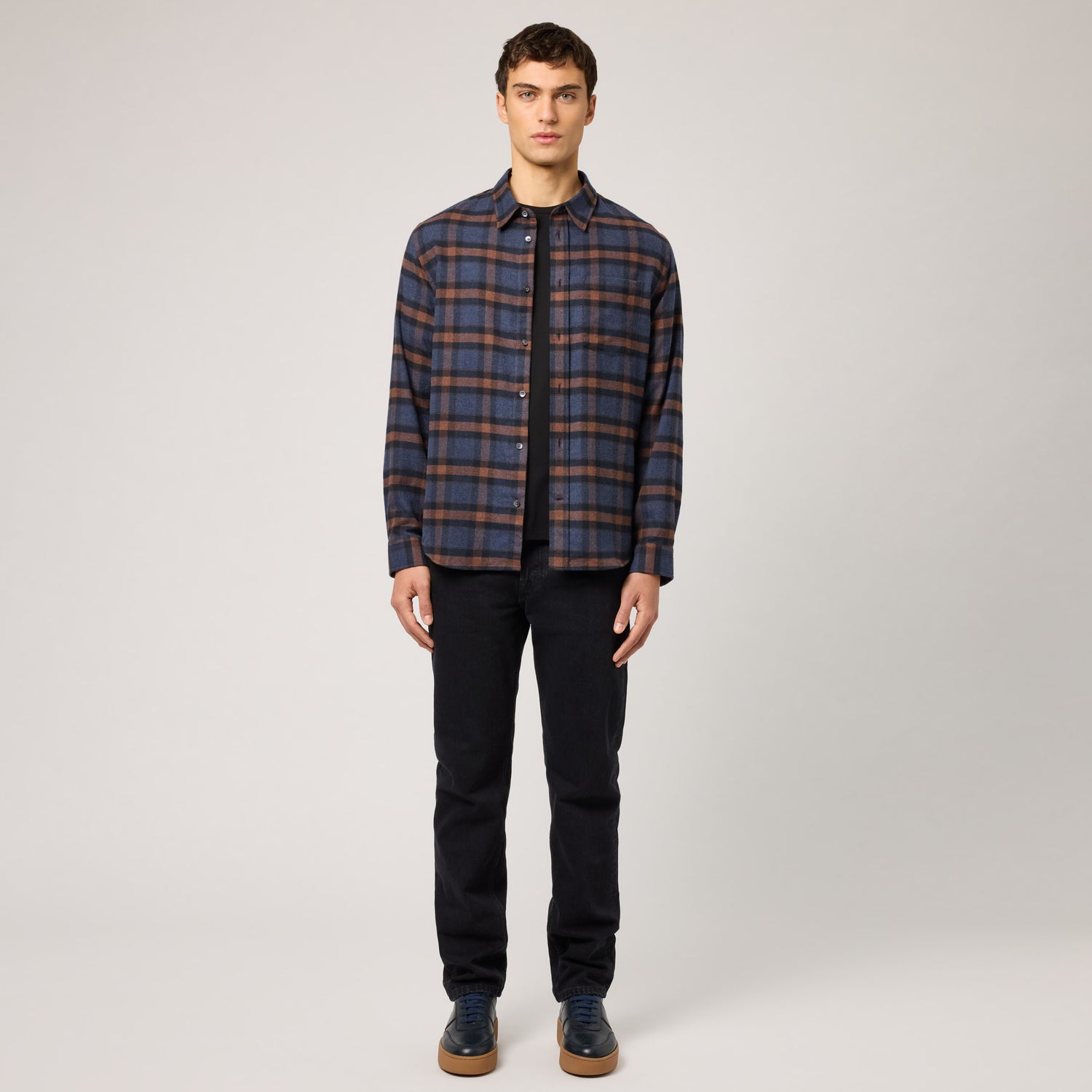 Men's Relaxed Cotton Flannel Shirt