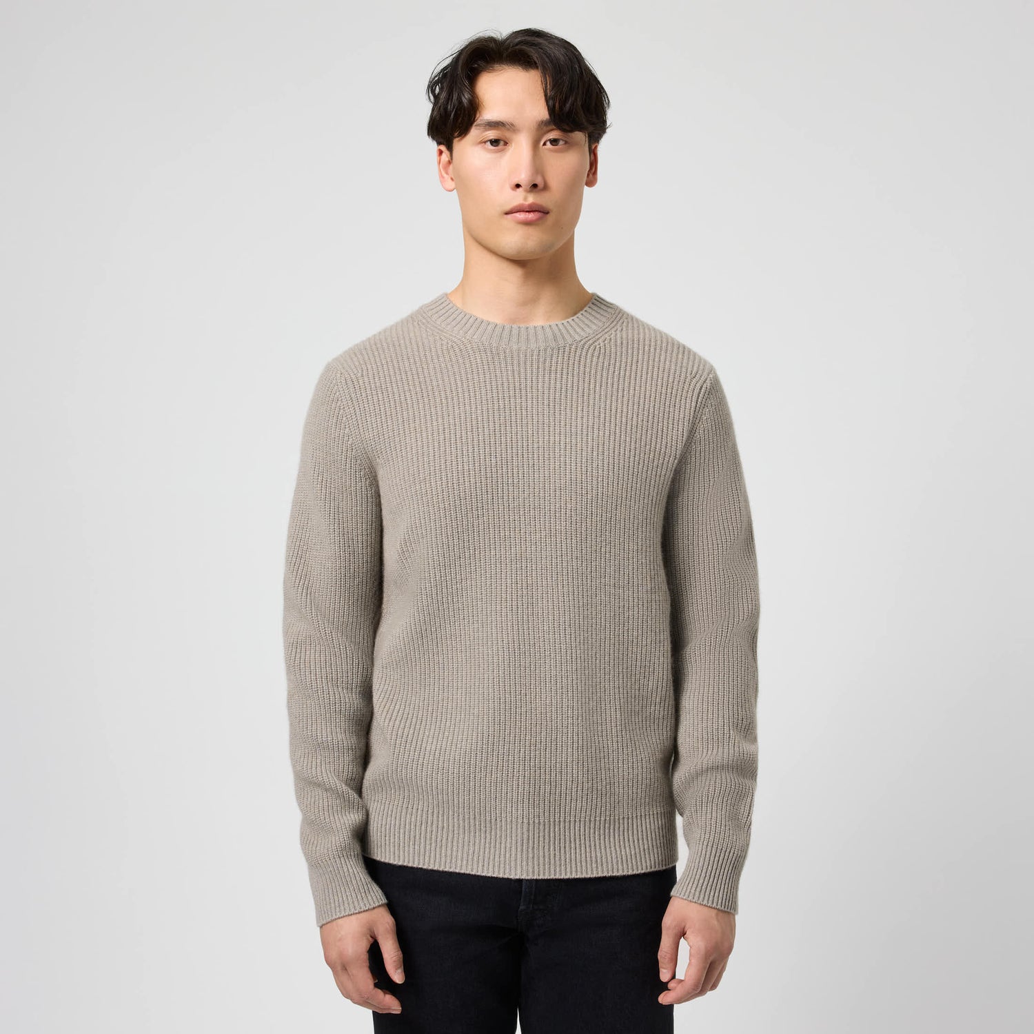 Men's Wool-Cashmere Rib Sweater