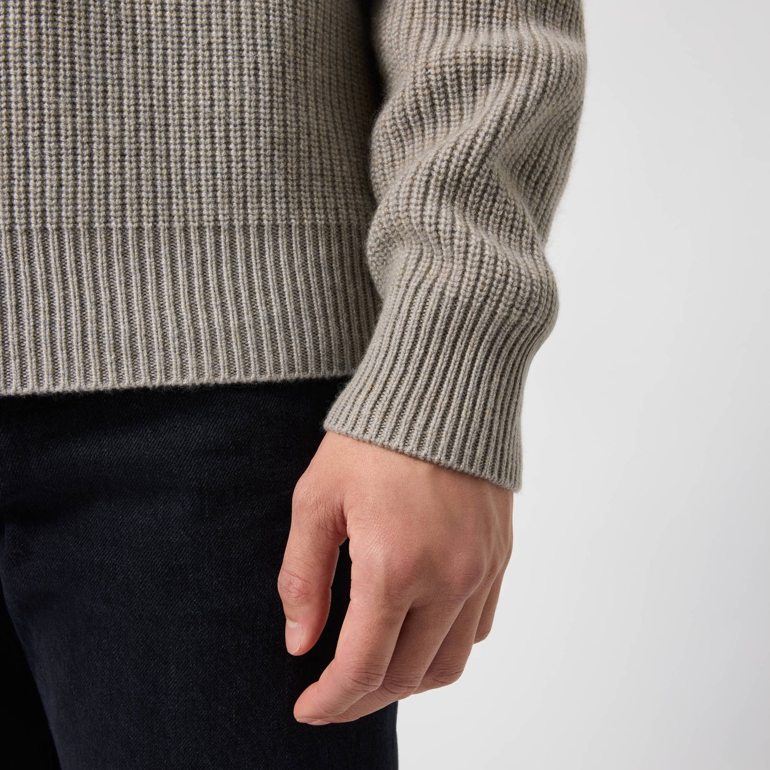 Men's Wool-Cashmere Rib Sweater