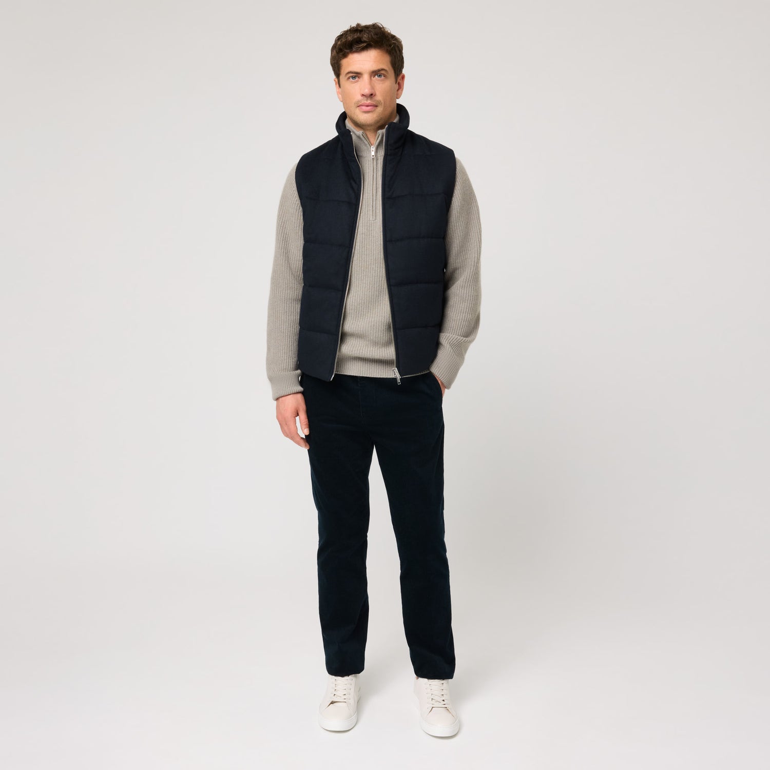 Men's Wool-Cashmere Padded Vest