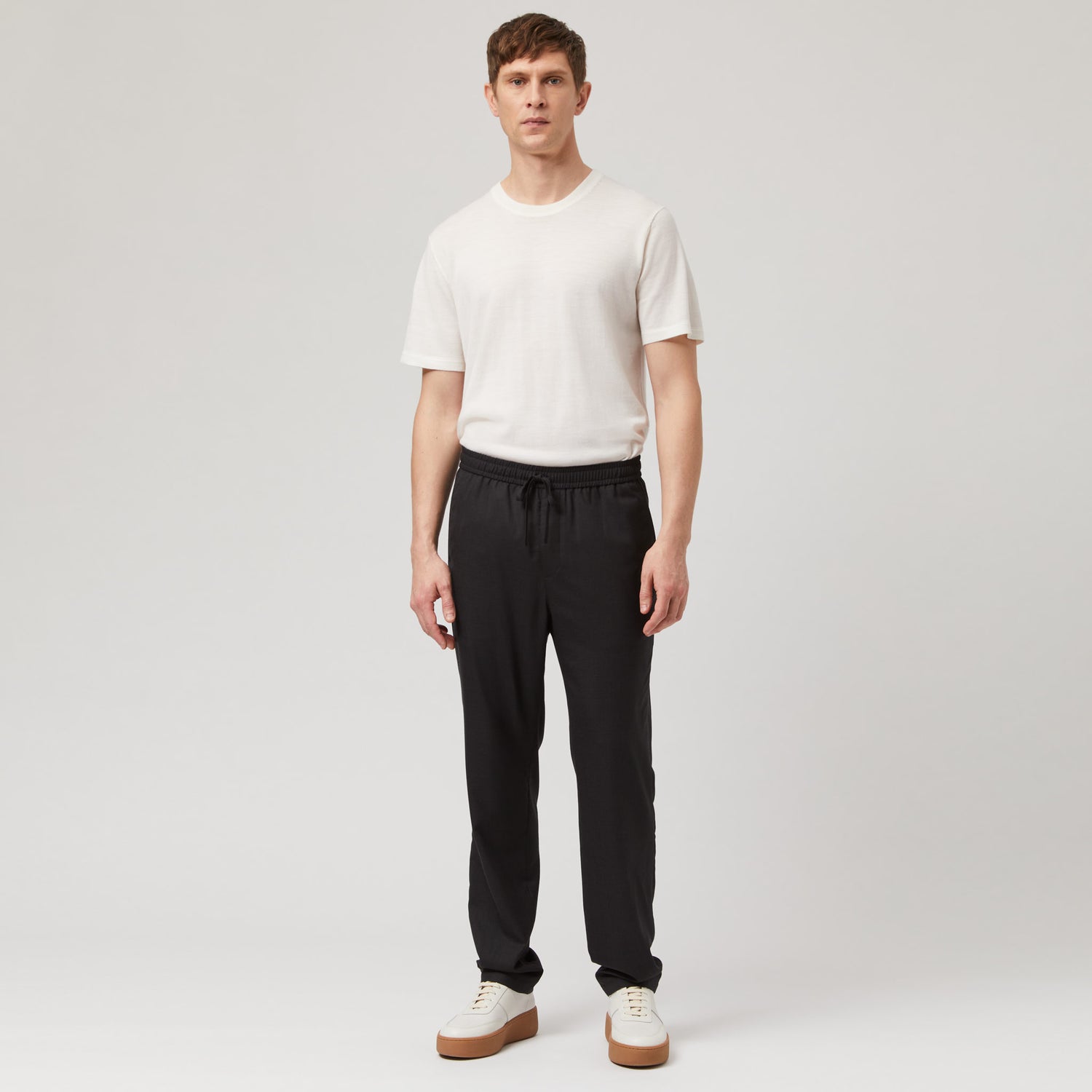 Men's Wool Drawstring Trousers