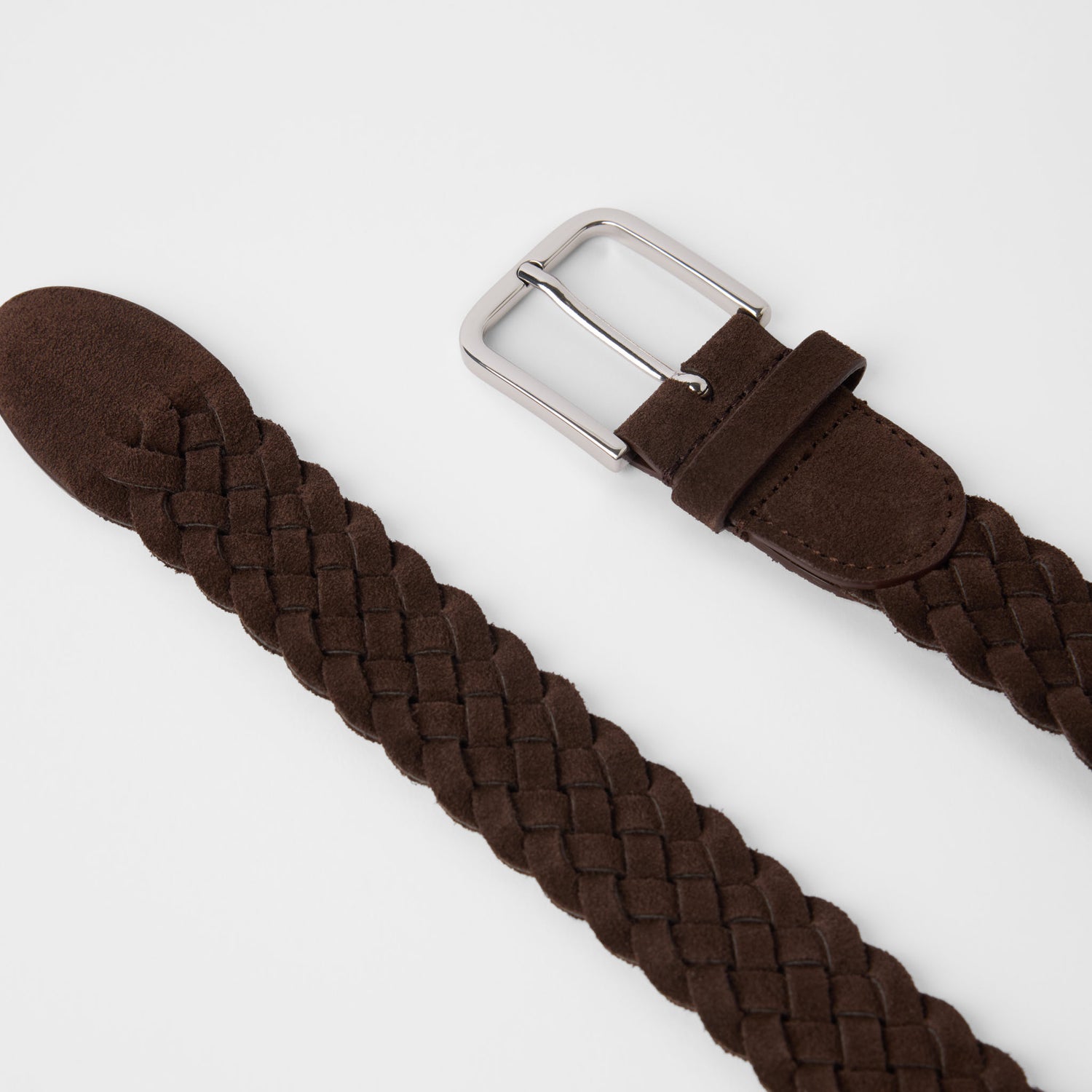 Men's Braided Suede Belt 35mm