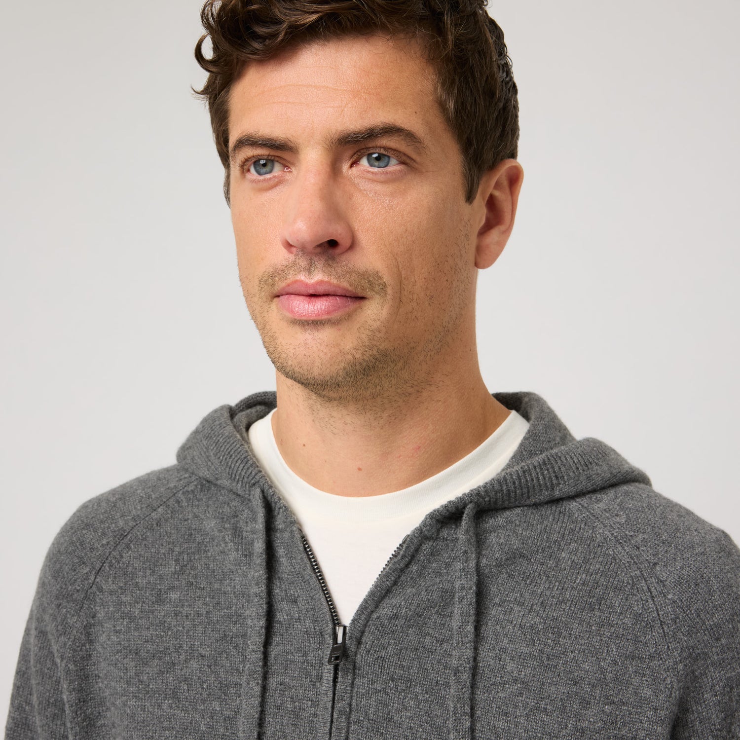 Men's Cashmere Zip Hoodie