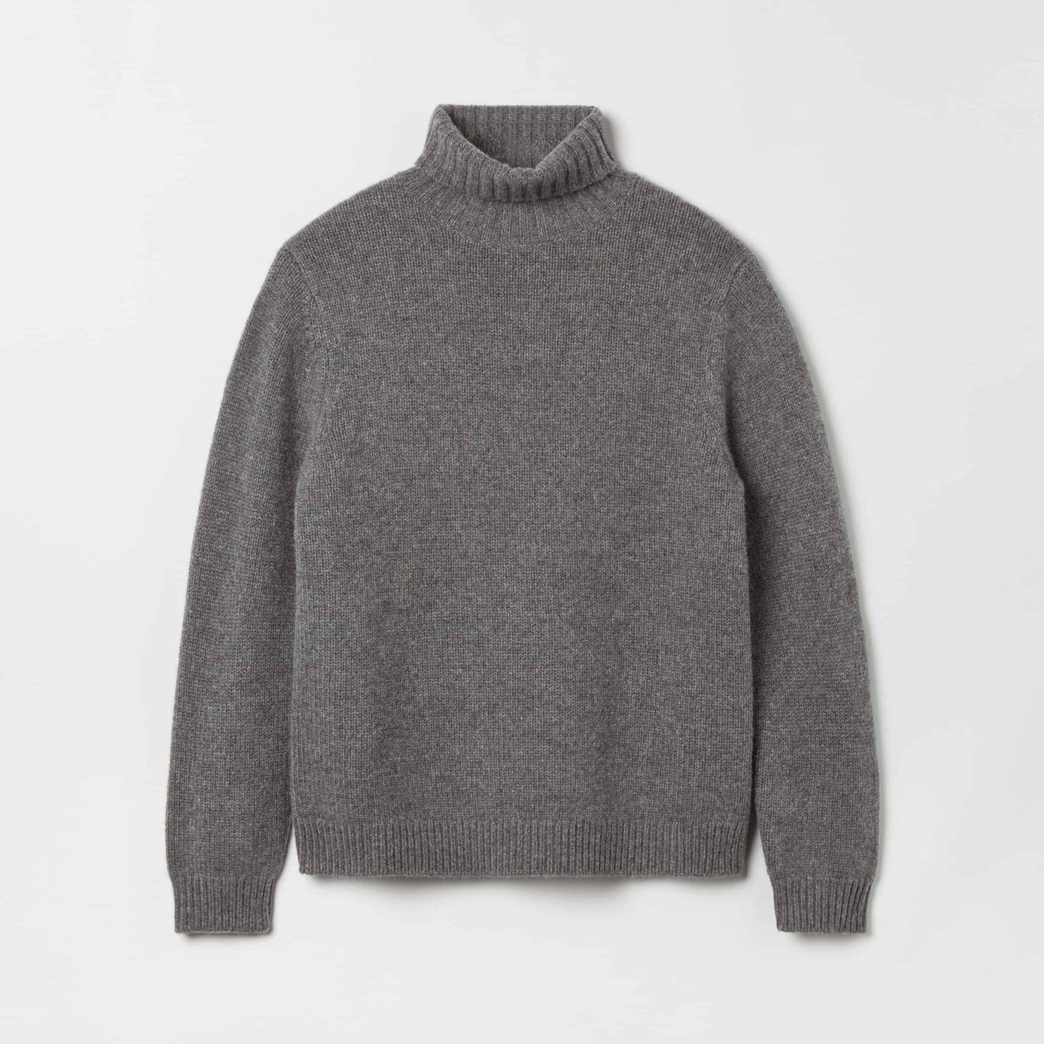 Men's Heavy Wool-Cashmere Roll Neck Sweater