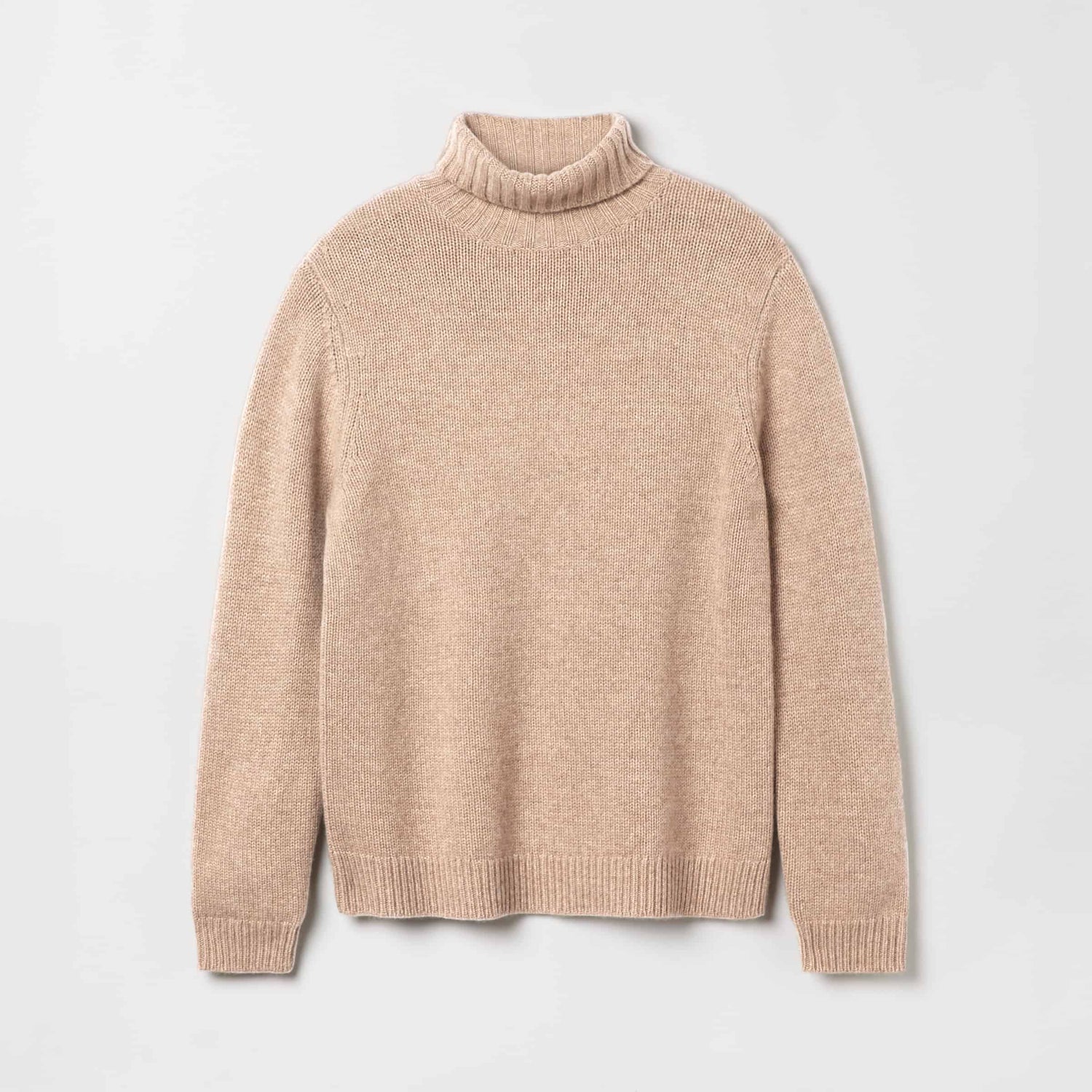 Men's Heavy Wool-Cashmere Roll Neck Sweater