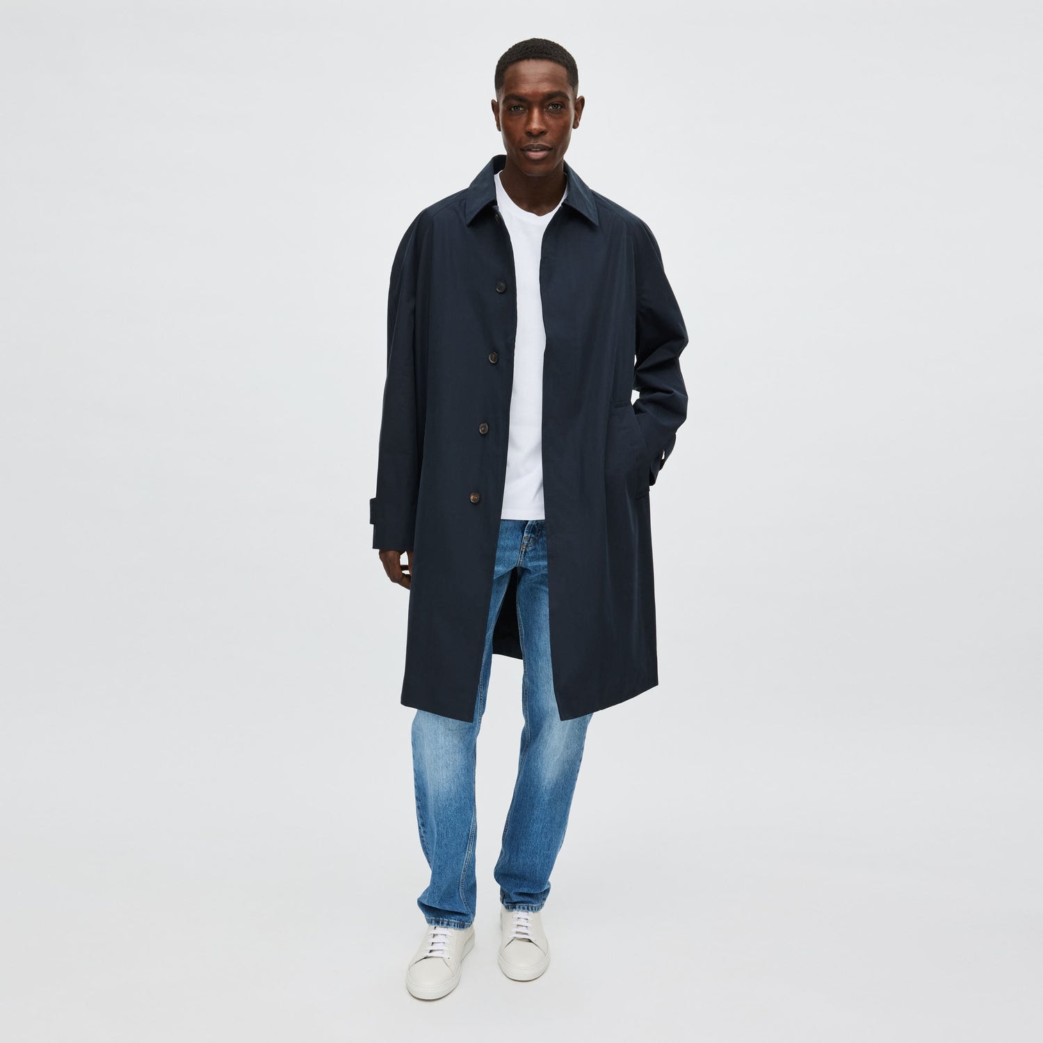 Men's Cotton-Twill Trench Coat
