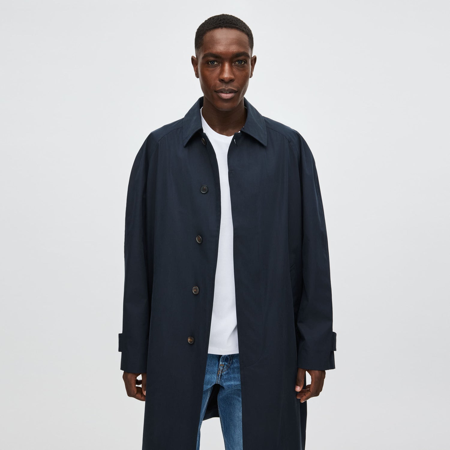 Men's Cotton-Twill Trench Coat