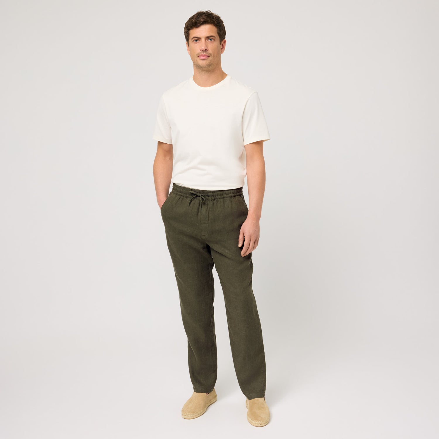 Men's Linen Drawstring Trousers