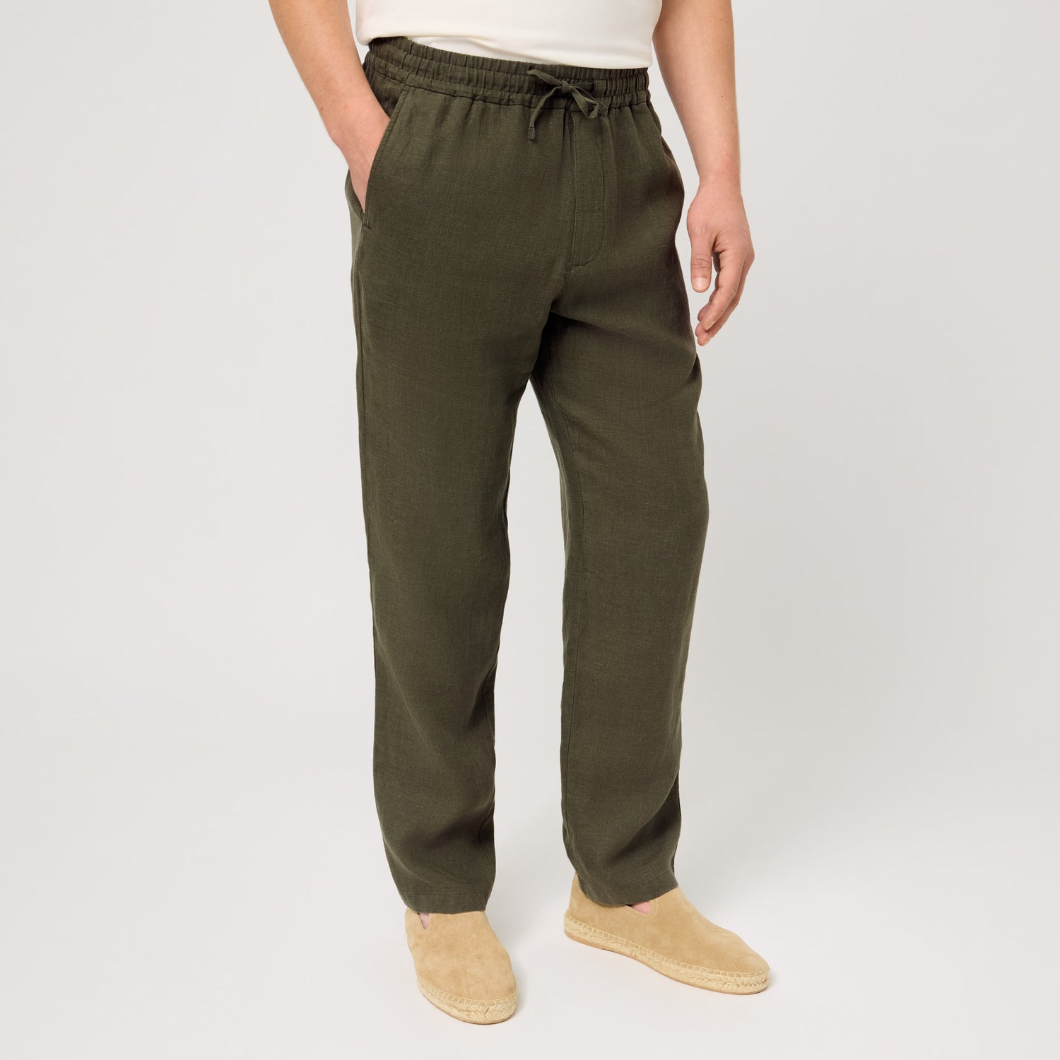 Men's Linen Drawstring Trousers