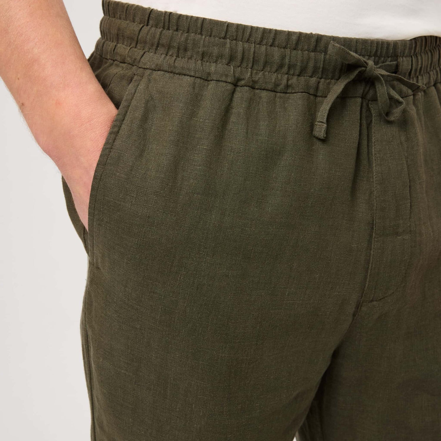 Men's Linen Drawstring Trousers