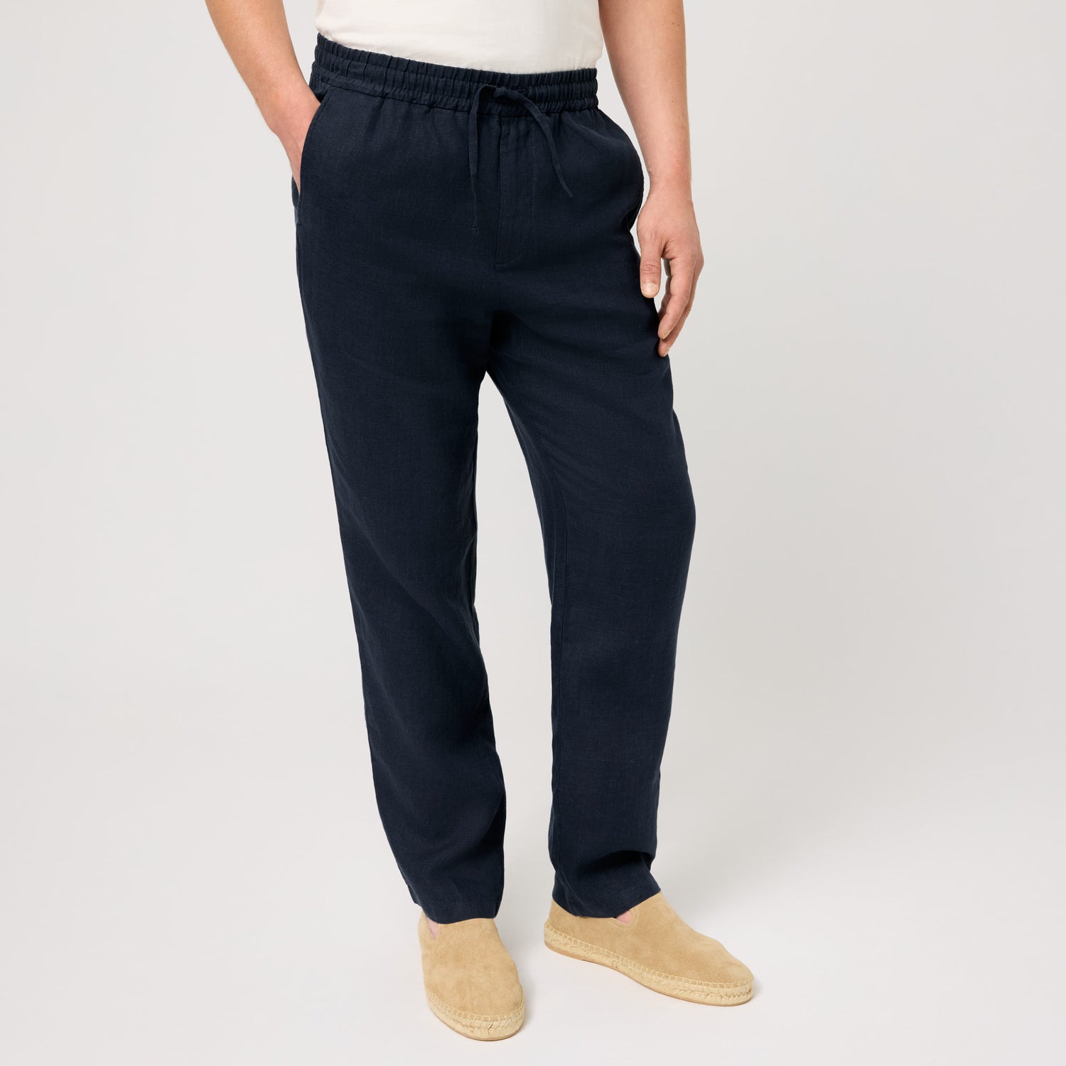 Men's Linen Drawstring Trousers