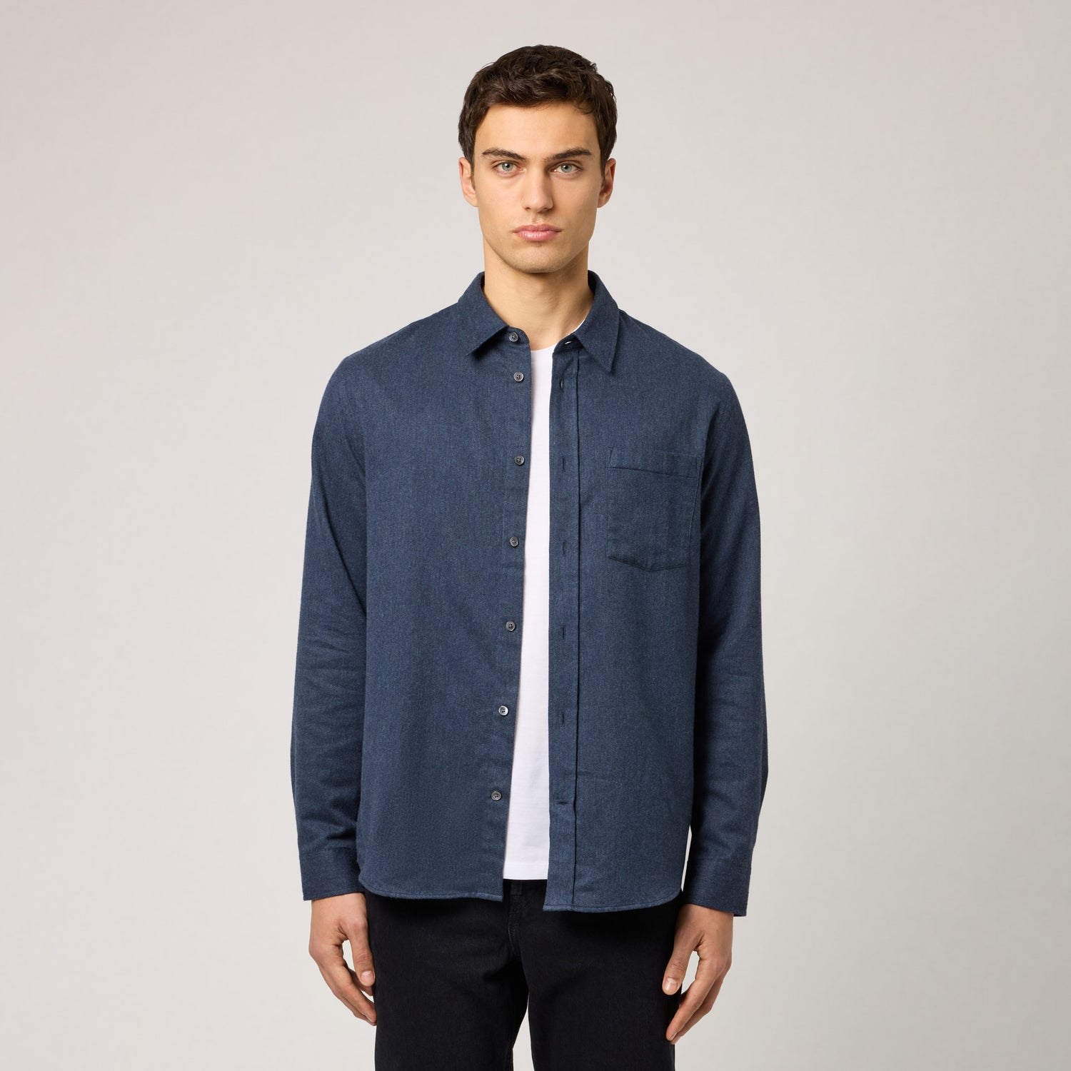Men's Relaxed Cotton Flannel Shirt