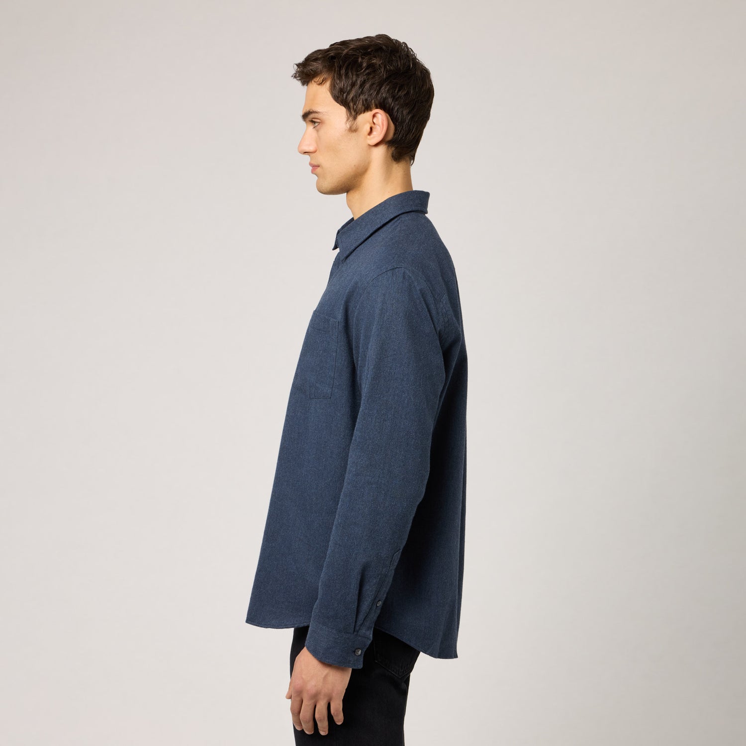 Men's Relaxed Cotton Flannel Shirt