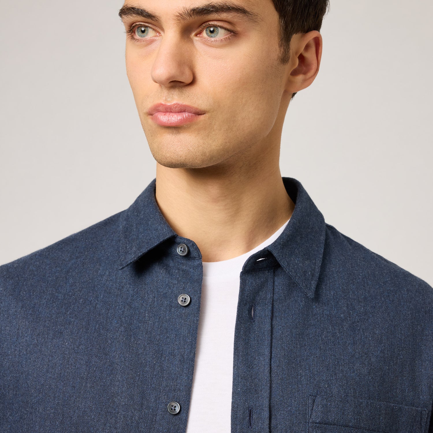 Men's Relaxed Cotton Flannel Shirt