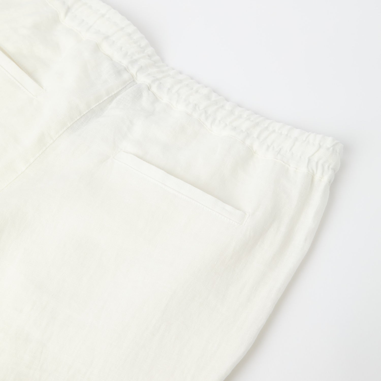 Men's Straight Leg Linen Drawstring Trousers