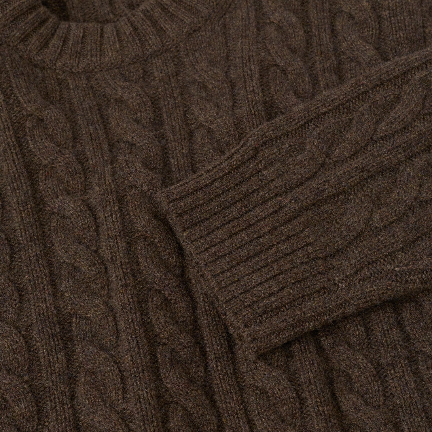 Men's Wool-Cashmere Cable Sweater