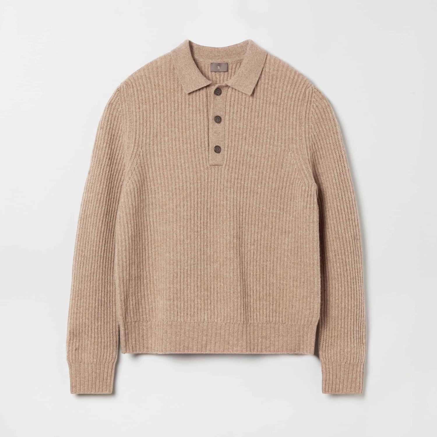 Men's Wool-Cashmere Rib Polo